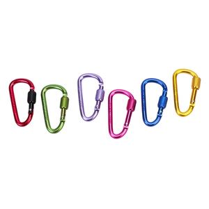 Mosquetón de Aleación de Aluminio con Bloqueo 5.8*3.1cm, Gancho de Escalada, Llavero Metálico, Accesorio de Moda para Actividades al Aire Libre - Product Image 3