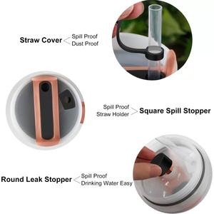 مجموعة إكسسوارات أكواب 7 Stan لطيفة ، سدادة غبار دب ، سلسلة كأس فراشة ، قينٌ متدلية لمدة 30 40 أونصة - Product Image 5