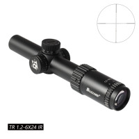 Lunette de visée tactique OEM ODM personnalisée BUZZARD 1.2-6X24IR LPVO, zoom variable 1.2-6X, infrarouge, éclairée, pour la chasse en extérieur