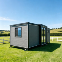 Maison préfabriquée modulaire pliable et extensible avec grande fenêtre en verre pour le camping et l'Airbnb
