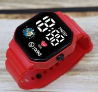 Jam Tangan Digital Elektronik LED Silikon Murah Grosir untuk Anak Pelajar Jam Tangan Olahraga