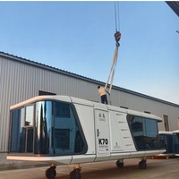 Maisons conteneurs portables extensibles de 20 et 40 pieds, maisons préfabriquées en acier pliables pour hôtels, fermes et bureaux
