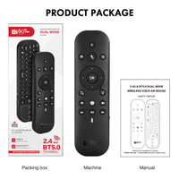 G60S PRO BT 2.4G Dual-Modus Smart-Maus Mini-Tastatur mit Hintergrundbeleuchtung Kabelloser Fernbedienung Sprachsteuerung Flugfunktion Kunststoff 10m Reichweite