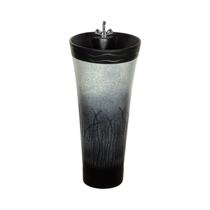 Lavabo de pie de cerámica de una pieza con diseño moderno y elegante, rectangular, de material PP, para instalación en el hogar, hotel o baño. - Product Image 1