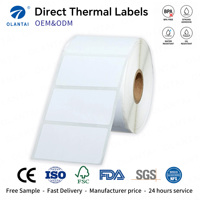 Rouleau d'étiquettes d'expédition thermiques 4x6 vierges, autocollantes, imperméables pour colis transfrontaliers Europe et Moyen-Orient