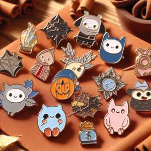 メタルクラフト工場カスタムロゴ3Dデザインブローチアニメハードラペルピンクロスファッションテーマ最小エナメルピンメーカー - Product Image 4