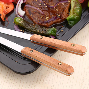 Nuevo Juego de Cuchillo y Tenedor <span class=keywords><strong>para</strong></span> Barbacoa de Acero Inoxidable, Mango Alargado con Manivela Plana, Tenedor <span class=keywords><strong>para</strong></span> Asar Cordero y Herramienta de Cuchillo <span class=keywords><strong>para</strong></span> Barbacoa - Product Image 5