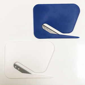 Oval <b>Plastic</b> <b>Letter</b> Opener With Safety Knife Function For Opening Mail And Envelopes Customizable With Logo - Product Image 5