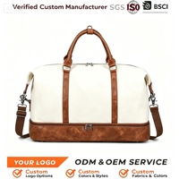 Sac de voyage pour femme personnalisé, grande capacité, couleur unie, toile, fermeture éclair, résistant à l'eau, sac de week-end, bagage à main