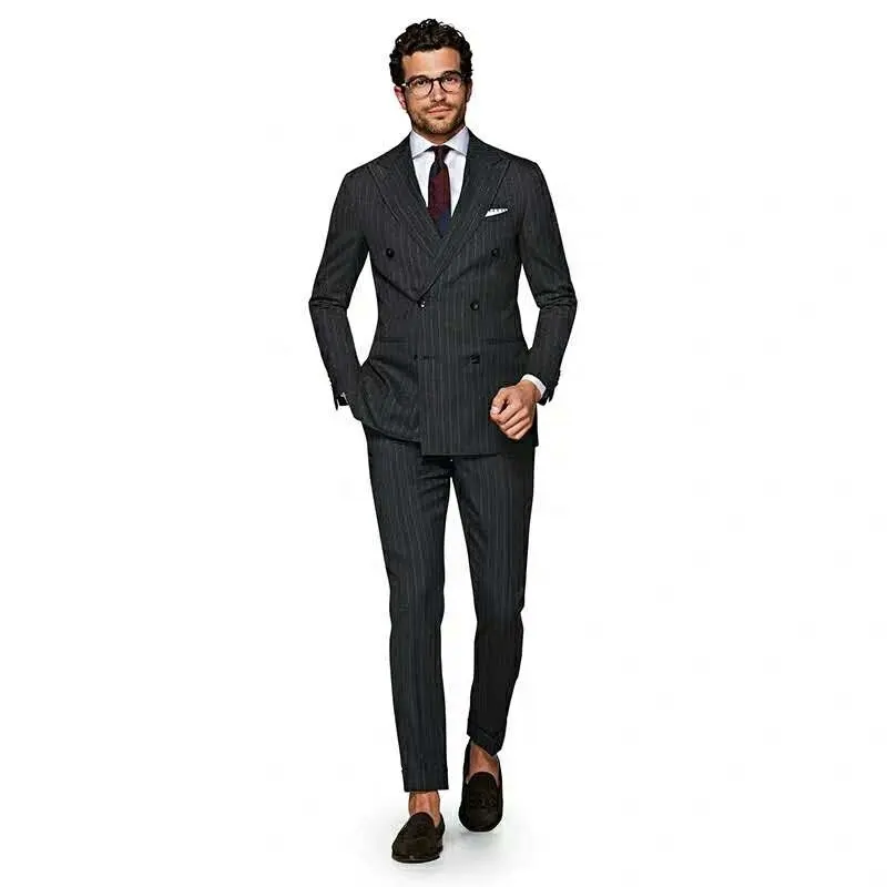 MTM made to measure factory tailored Mens Suits 3 Piece Slim Fit Wedding Wholesale Custom Men Suit Business Cashmere Wool Suit