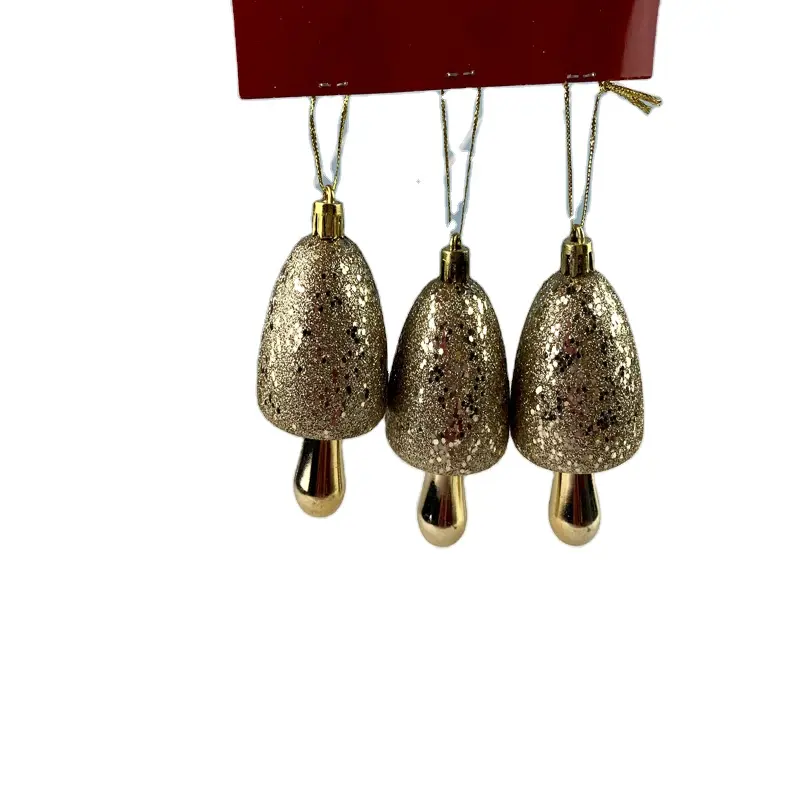 2024 arbre de noël suspendus accessoires en plastique paillettes champignon artisanat fournitures verre soie matériel maison cadeaux boîte vacances