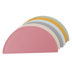 Tapis de dessin et d'alimentation demi-rond pour bébé, sans BPA, personnalisable, le moins cher, en silicone lavable, emballage personnalisé - Product Image 5