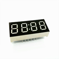 Afficheur LED à 7 segments à cathode commune, 0,36 pouce, 4 chiffres, vert super intense (569-571 nm), indicateur pour horloge, 12 broches
