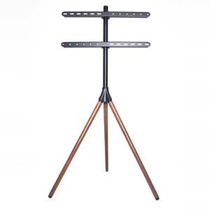 Supporto <span class=keywords><strong>TV</strong></span> a Treppiede in <span class=keywords><strong>Legno</strong></span> per Schermi da 32-70 Pollici - Supporto da Pavimento Girevole Regolabile in Altezza in Alluminio e <span class=keywords><strong>Legno</strong></span> - Product Image 3