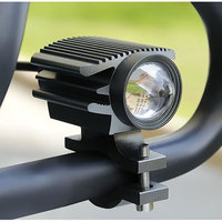 BAOBAO LIGHTING Mini projecteur LED pour moto, en aluminium, 12V, blanc et jaune, double couleur, clignotant, pour vélo
