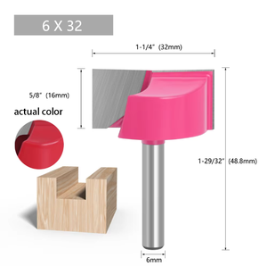 LAVIE Ensemble de fraises à rainurer pour le bois, profil 3D, à queue de 6/8 mm, pour le nettoyage des fonds et le rainurage, à pointe en carbure - Product Image 4