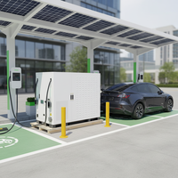 Système de stockage d'énergie mobile avancé 120 kW 200 kWh, chargeur rapide CC haute capacité pour véhicules électriques CCS2, nouveau