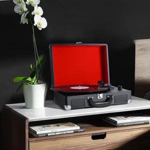 <span class=keywords><strong>Tocadiscos</strong></span> Retro OEM/ODM con Bluetooth, Maletín, 3 Velocidades, Fonógrafo, USB, SD, con <span class=keywords><strong>Altavoces</strong></span> Estéreo - Product Image 6