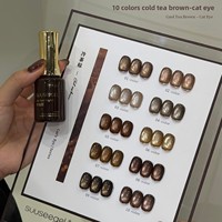 Vente en gros de vernis à ongles en gel Suuseegel, série marron, 10 couleurs, effet œil de chat, gel UV de haute qualité, non toxique, pour salon de manucure, ODM/OEM