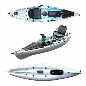 Vicking 12' Caiaque a pedal para pesca, caiaque motorizado com leme, aceita cores e logotipo personalizados