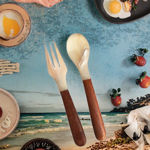 Cucharas de Madera de Diseño Novedoso con Mango de Madera, Cucharas de Postre, Helado y Caviar de Madera Maciza, Cubertería con Logotipo Personalizado, Espejo, Boda - Product Image 3