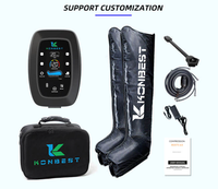 Bottes de compression d'air pour tissus profonds à 6 chambres, masseur de récupération des jambes avec écran tactile LCD pour les douleurs musculaires, usage domestique pour athlètes