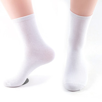 Chaussettes de sport blanches en polyester pour hommes, personnalisables par sublimation 3D