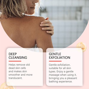 Crema Vegana de Etiqueta Privada con Vitamina C, Perlas y Sal del Mar Muerto, Exfoliante, Limpiadora Profunda, Blanqueadora, con Aroma a Rosas, <span class=keywords><strong>para</strong></span> Todo Tipo de Piel - Product Image 4