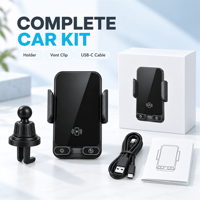 Support de téléphone de voiture 3-en-1 avec certification Apple Find My, détection intelligente et charge sans fil 15W