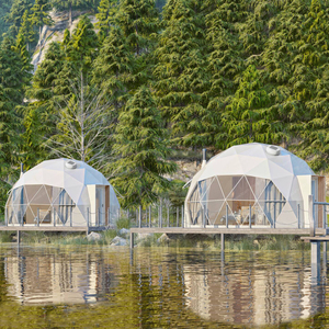 2 plantas Pod al aire libre impermeable Camping 4M-40m bola redonda lujo Glamping geodésico desierto iglú cúpula tienda casa - Product Image 2