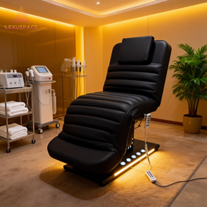 Table de massage électrique à 3 moteurs avec commande au pied, <span class=keywords><strong>lit</strong></span> SPA pour soins du visage et extensions de cils - Product Image 1
