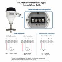 Sonde de température industrielle TM20 Pt100 RTD et capteur thermocouple de type K, longueur de sonde personnalisable pour le contrôle de processus