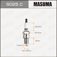 S025C MASUMA Auto Parts Spark Plug for HYUNDAI GALLOPER II 2.0L NA20S Carburetor SB/2T 22401AA480 22401-P8390 22401-P8385-PC