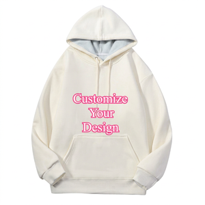 Customize Your Design <b>Hooded</b> <b>Fleece</b> Sweatshirt Unisex Oversized Fit Front Pocket Breathable Heat Transfer Printing Casual Winter - Product Image 1