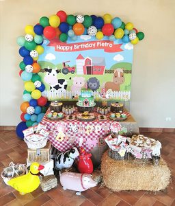 Simplee — bannière d'<span class=keywords><strong>anniversaire</strong></span> animaux de <span class=keywords><strong>la</strong></span> <span class=keywords><strong>ferme</strong></span>, 29 pièces, décoration pour <span class=keywords><strong>anniversaire</strong></span> animaux de <span class=keywords><strong>la</strong></span> <span class=keywords><strong>ferme</strong></span>, ballons de vache - Product Image 4