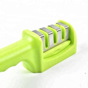 Aiguiseur de couteaux en acier inoxydable à trois fentes, aiguiseur rapide et écologique pour la maison - Product Image 2