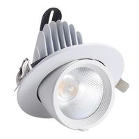 Anti-éblouissement 9w 12w encastré cob réglable led cardan de plafond spot vers le bas lumière pour chambre salon hôtel spots projecteur
