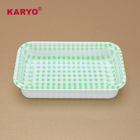 KARYO 1114 Boîte d'emballage jetable pour pique-nique en plein air, boîte à bento en plastique, conteneur pour fruits, sandwichs, desserts à emporter avec couvercle transparent