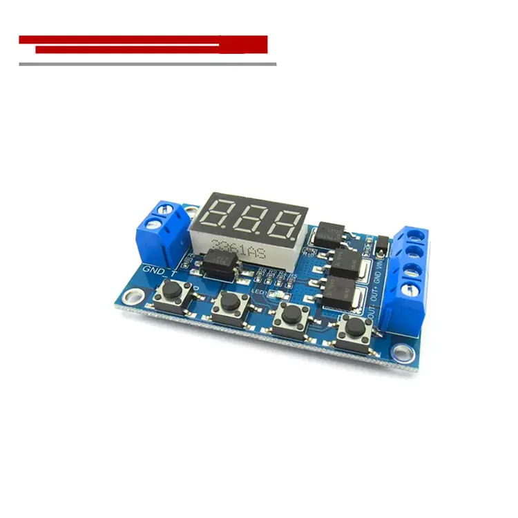 NEW Trigger cycle timing delay switch circuit dual MOS tube control panel replaces relay module 12 24V