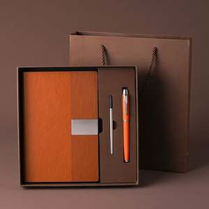 Customized Logo UV Printed Company Business Gift <b>Set</b>-A5 PU Leather Multi-Color Journal <b>Notebook</b> Pen Attractive Gift Box - Product Image 5