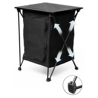 Table de coffre pliante en aluminium de camping portable avec panier de rangement pour la randonnée en plein air