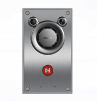 Interphone vidéo Fanvil A12V SIP PoE avec caméra HD 4MP, IR 10W, 100dB, IP66, IK10, acier inoxydable, carte SD 5m, contact humide, montage mural