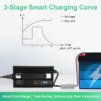 Chargeur de batterie au plomb-acide 36V certifié CE KC FCC, chargeur Lifepo4 72V pour vélo électrique