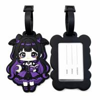 Étiquettes de bagages mignonnes, créatives, de style dessin animé, pour filles magiques, cartes d'embarquement et étiquettes de bagages en PVC souple, personnalisables DIY