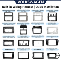 Cadre Android élégant pour autoradio Volkswagen Porsche, compatible avec les systèmes audio et lecteurs DVD de voiture