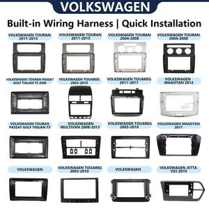 Cadre Android élégant pour autoradio Volkswagen Porsche, compatible avec les systèmes audio et lecteurs DVD de voiture - Product Image 1