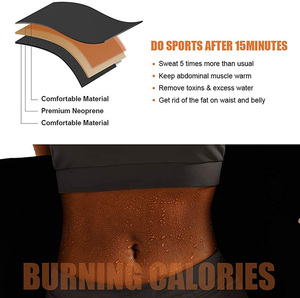 HEXIN Sauna Burning <span class=keywords><strong>Fat</strong></span> Neopreno Doble Cinturón Cremallera Frontal Sauna <span class=keywords><strong>Burn</strong></span> <span class=keywords><strong>Fat</strong></span> Mujeres Body Shapers Cintura Trimmer Cinturón Adelgazante - Product Image 5