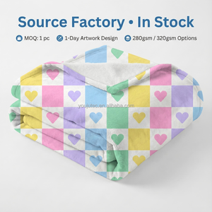 ผ้าห่มฟลานเนลลายจุดเรขาคณิตทันสมัย ลายการ์ตูน ลายทาง ลายหัวใจ 300gsm พกพาสะดวก ประหยัดพื้นที่ ใช้ได้บนเครื่องบิน ผลิตตา<span class=keywords><strong>ม</strong></span>แบบ OEM สำหรับแบรนด์ส่วนตัว - Product Image 2