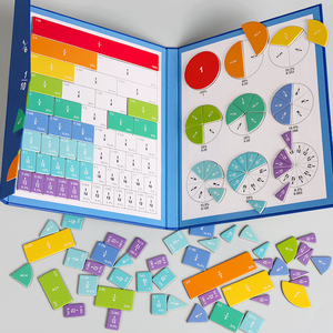 ของเล่นเสริมทักษะคณิตศาสตร์เบื้องต้นแบบมอนเตสซอรี่ ชุดตัวต่อเศษส่วนสีรุ้ง สำหรับเด็กอายุ 3-8 ปี - Product Image 6