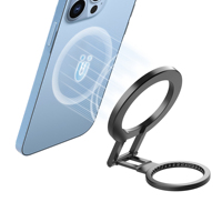 Support de téléphone magnétique en alliage de zinc, pliable pour voiture, multifonctionnel, rotation à 360°, flexible et réglable pour bureau et tableau de bord